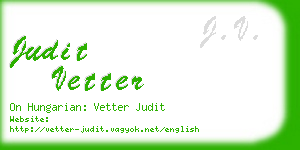 judit vetter business card